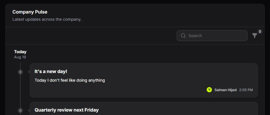 Search field, dark mode